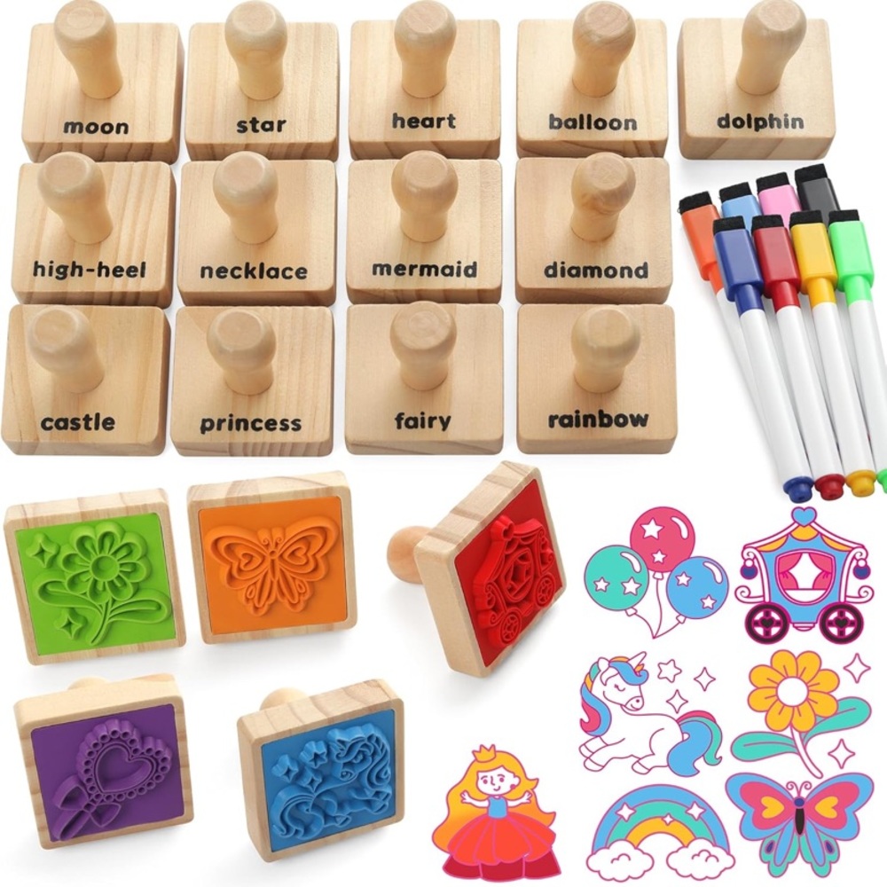 NEW Wooden Stamp, 20pcs / DIY Art